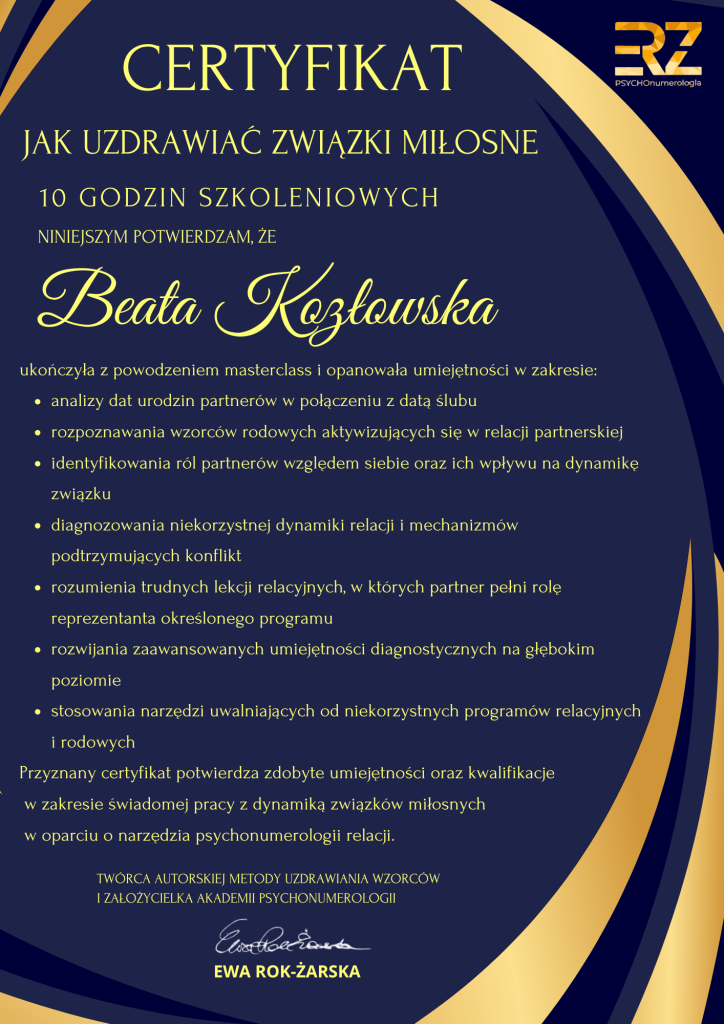 numerologia, związki miłosne, uzdrawianie, psychonumerologia